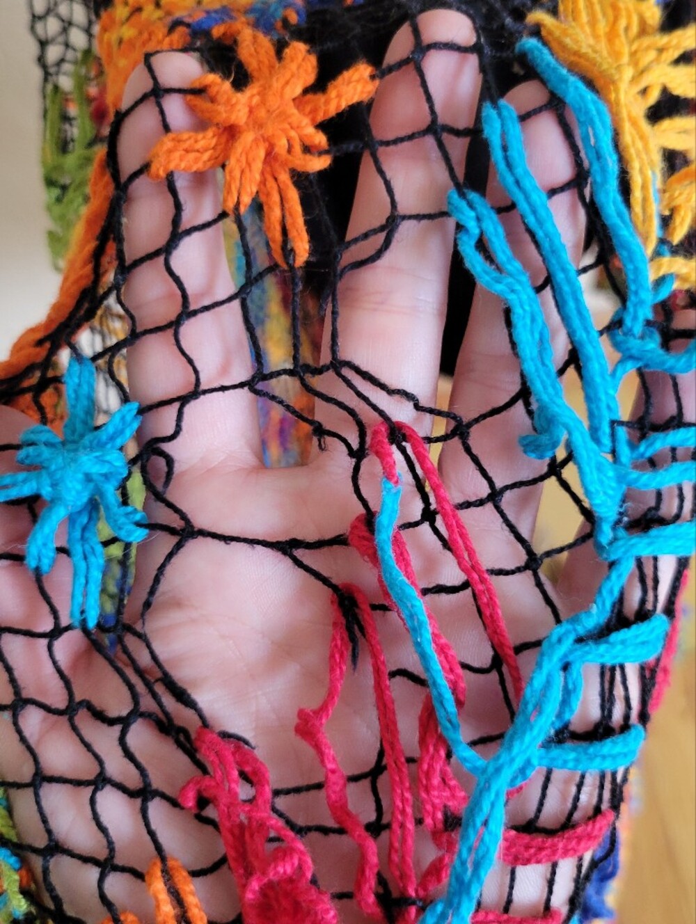 Multicolor Net Dress - Picture 6 of 7